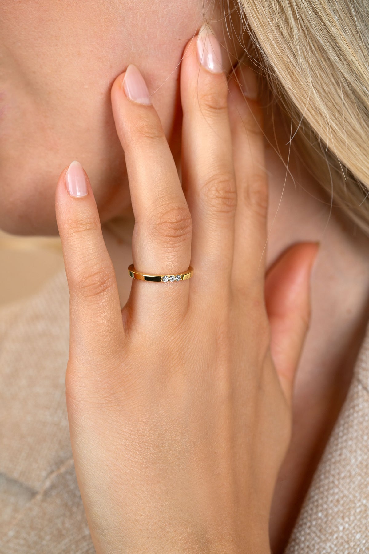 Anillo Chapado en Oro ZIR2130Y