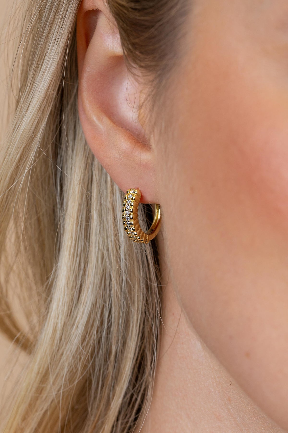 Zinzi Pendientes Plata chapado en oro ZIO2834Y