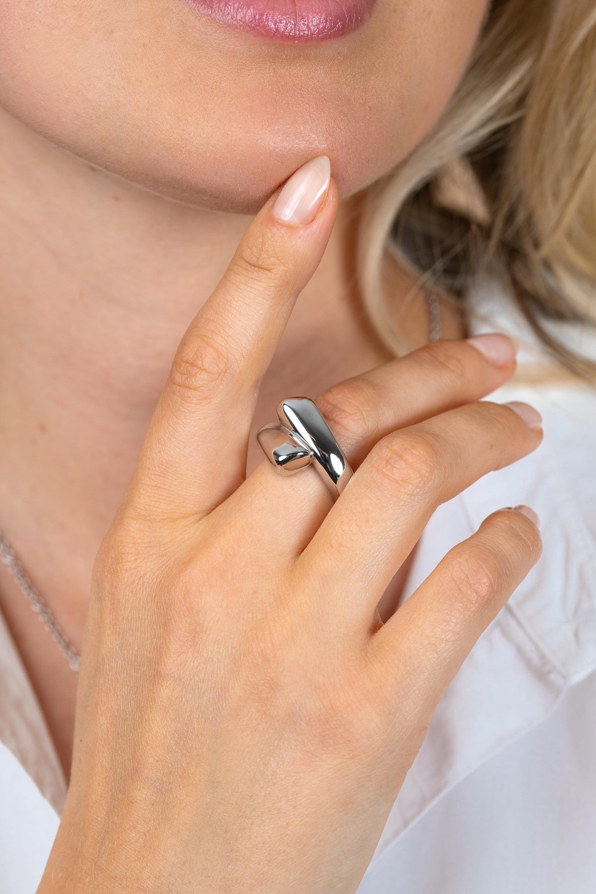 anillo de declaración de plata ZIR2786