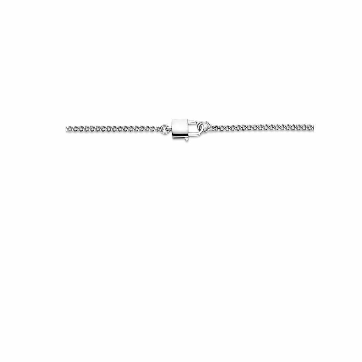 Collar de plata de mujer – collar rodiado con colgante de cierre