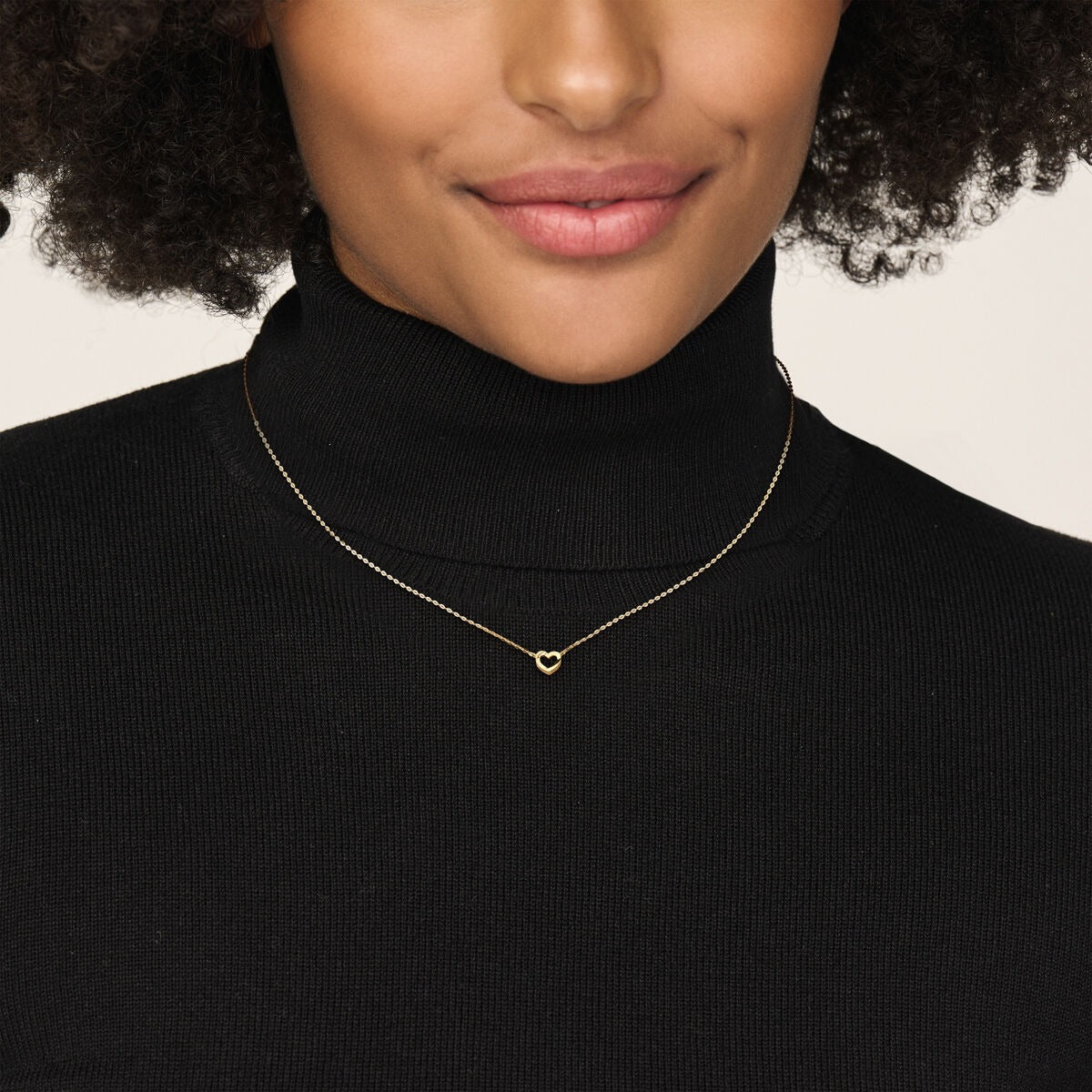 Collar de oro con corazón – collar de ancla de 14k