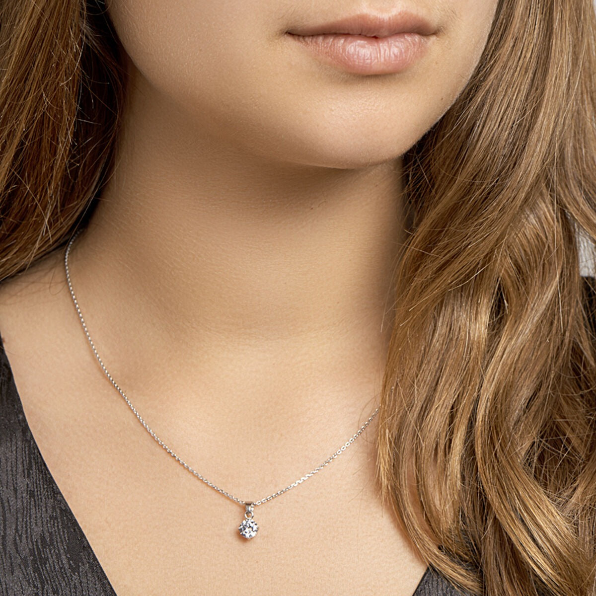 Collar de plata con circonitas – plata 925 rodiada