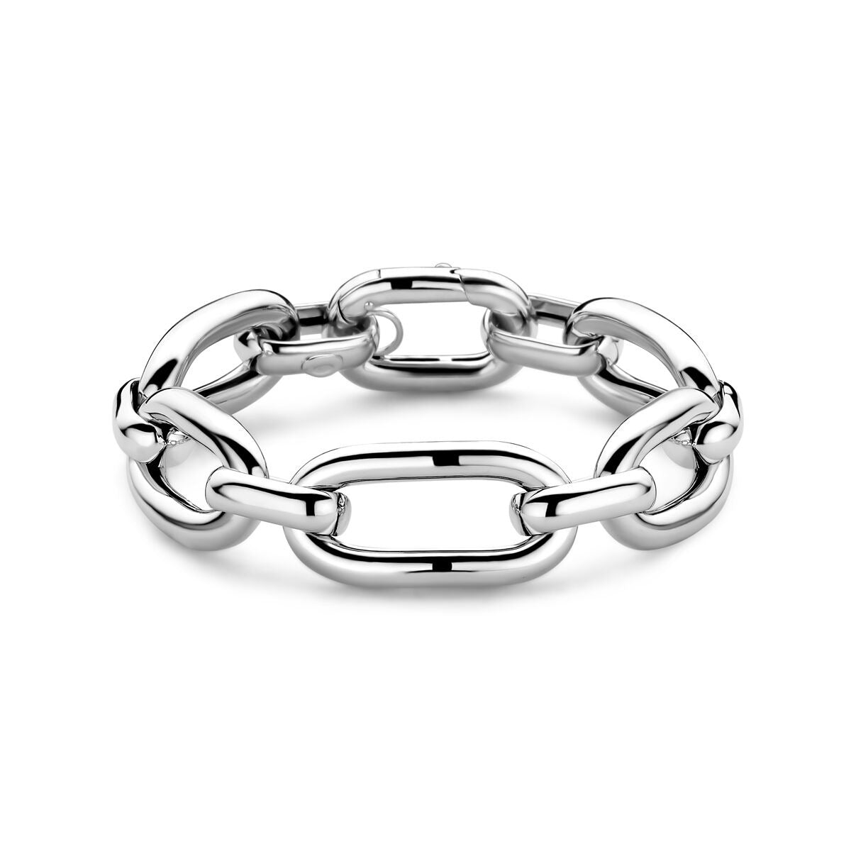 Pulsera de plata 925 con eslabones de ancla, acabado brillante y diseño moderno.