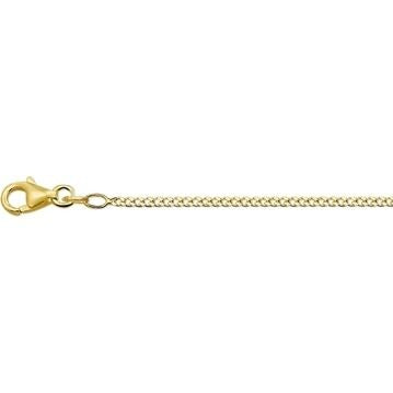 cadena gourmette de oro amarillo de 14k unisex con cierre de langosta.