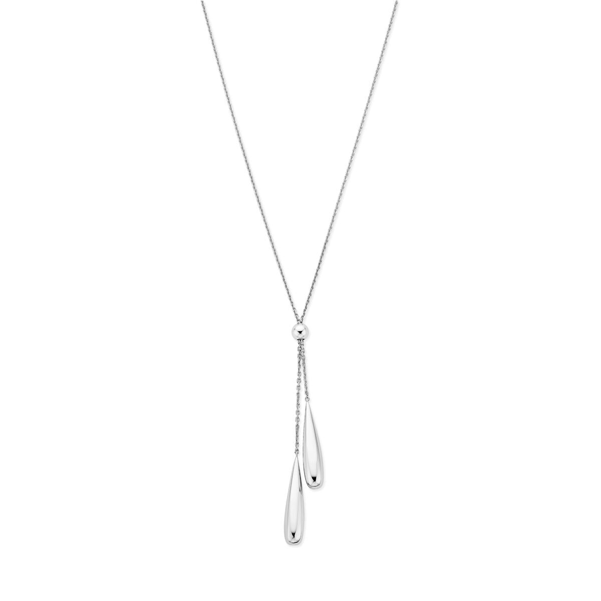 Cadena y de plata 925 con colgantes en forma de gota.