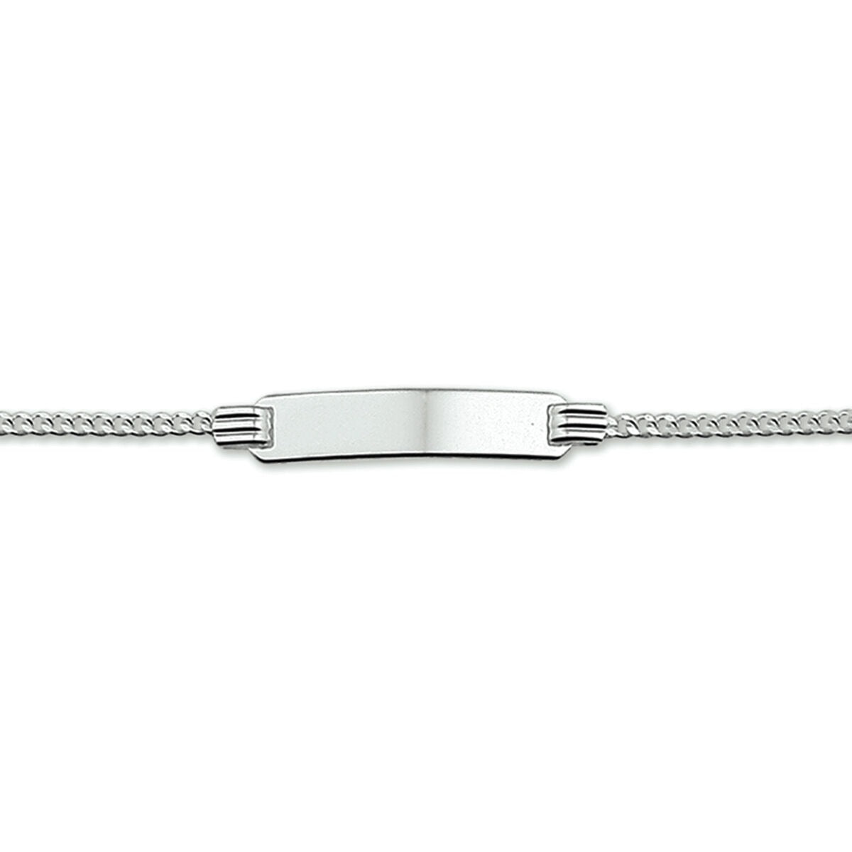 pulsera gourmet 11 - 13 cm plata rodiada