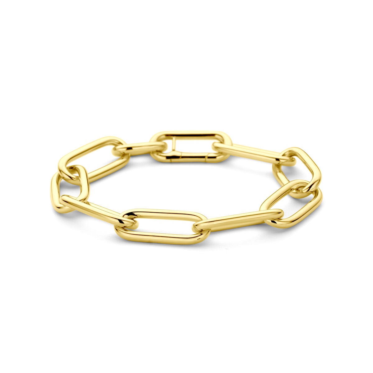 Pulsera de eslabones de ancla en oro amarillo de 14k para dama.