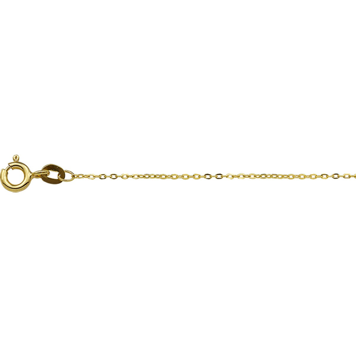 Collar de ancla en oro amarillo de 14k, con eslabones finos de 1,0 mm.