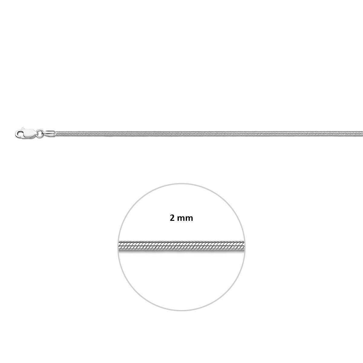 Pulsera de serpiente de plata de mujer – 2.0mm de ancho