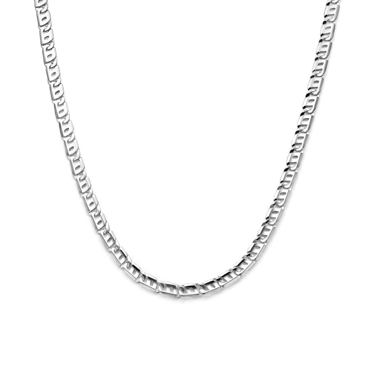 Cadena de ancla de 7 mm en plata para hombre.