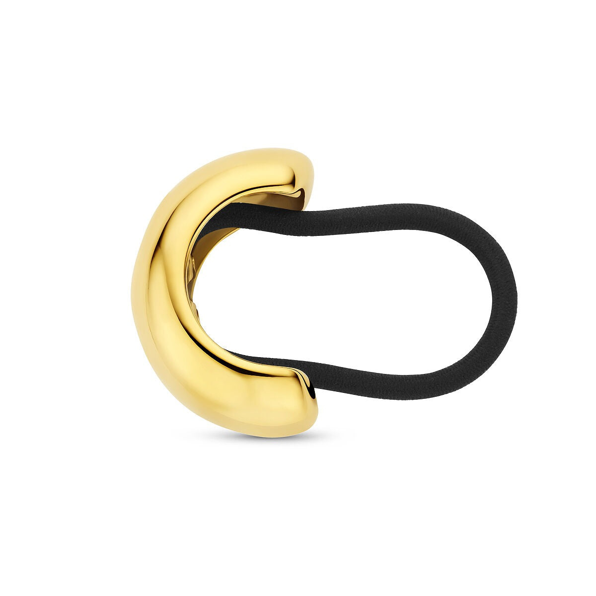 Brazalete de acero con chapado en oro amarillo - accesorio moderno de declaración