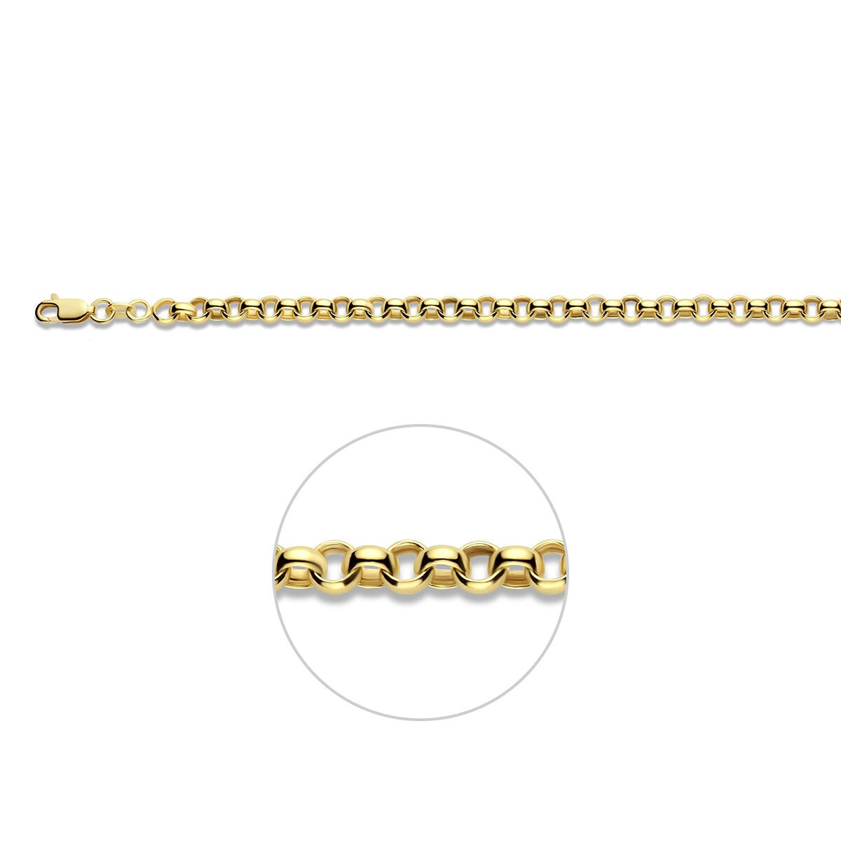 pulsera de jasseron de oro amarillo de 14k