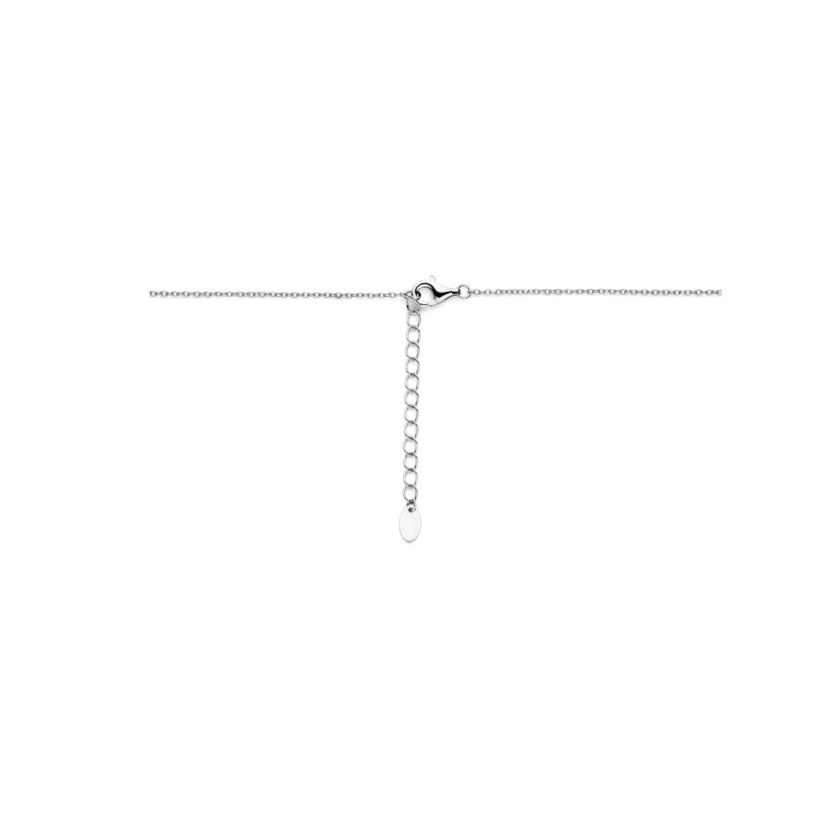 Collar de mujer de plata – collar chapado en rodio con colgante de circonita
