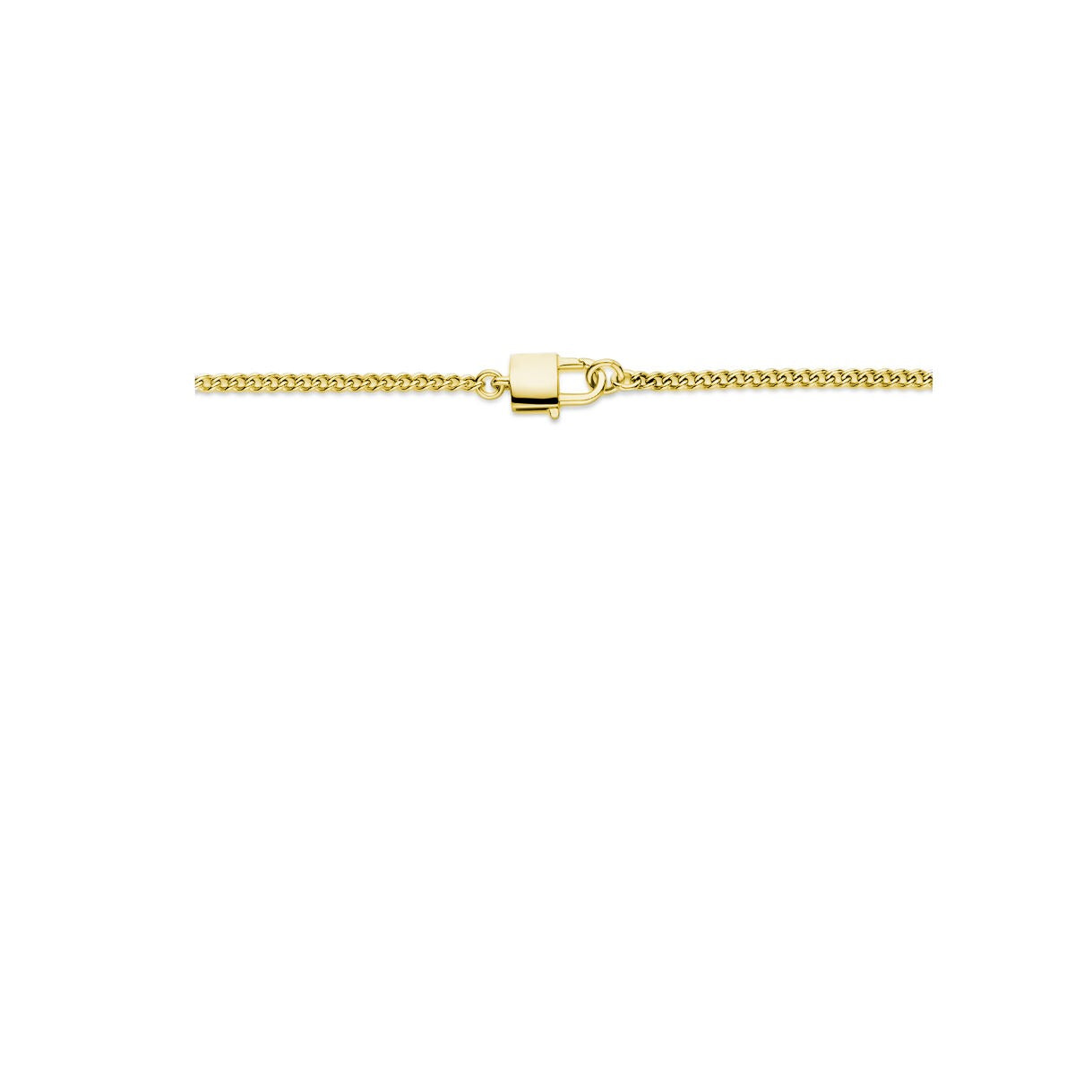 Collar de plata chapado en oro de mujer con colgante de cierre