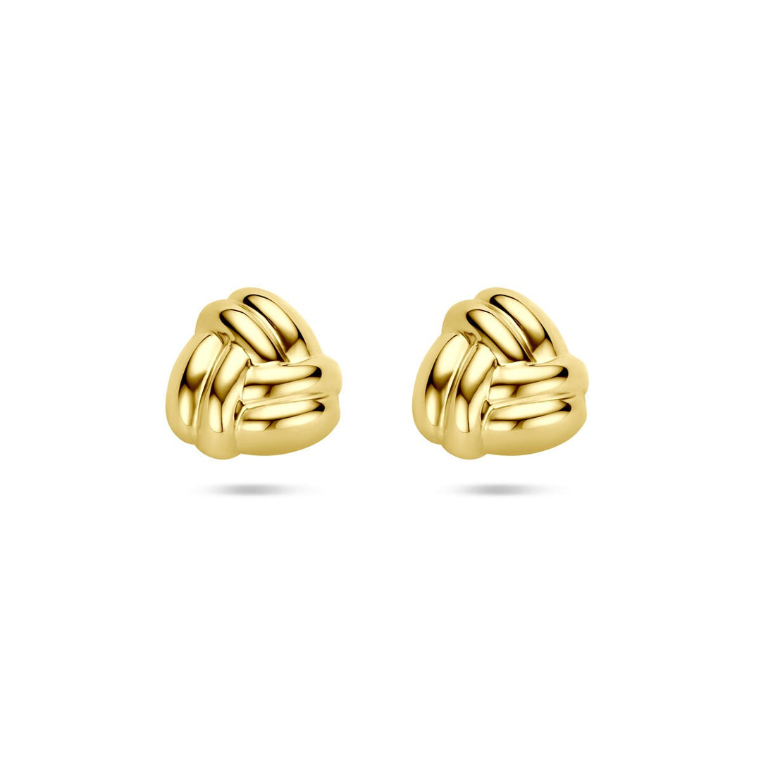14k Geelgouden oorknoppen dames 11 mm