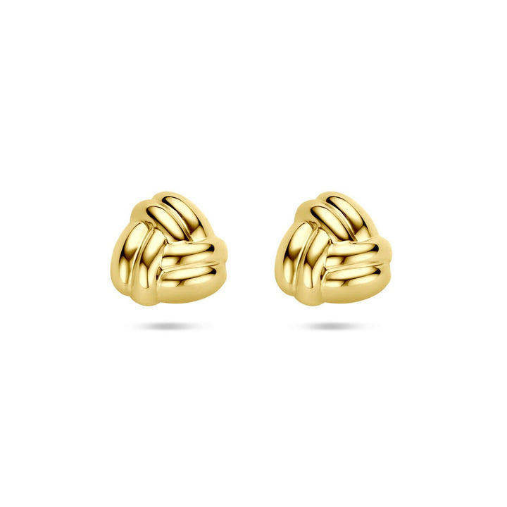 14k Geelgouden oorknoppen dames 11 mm