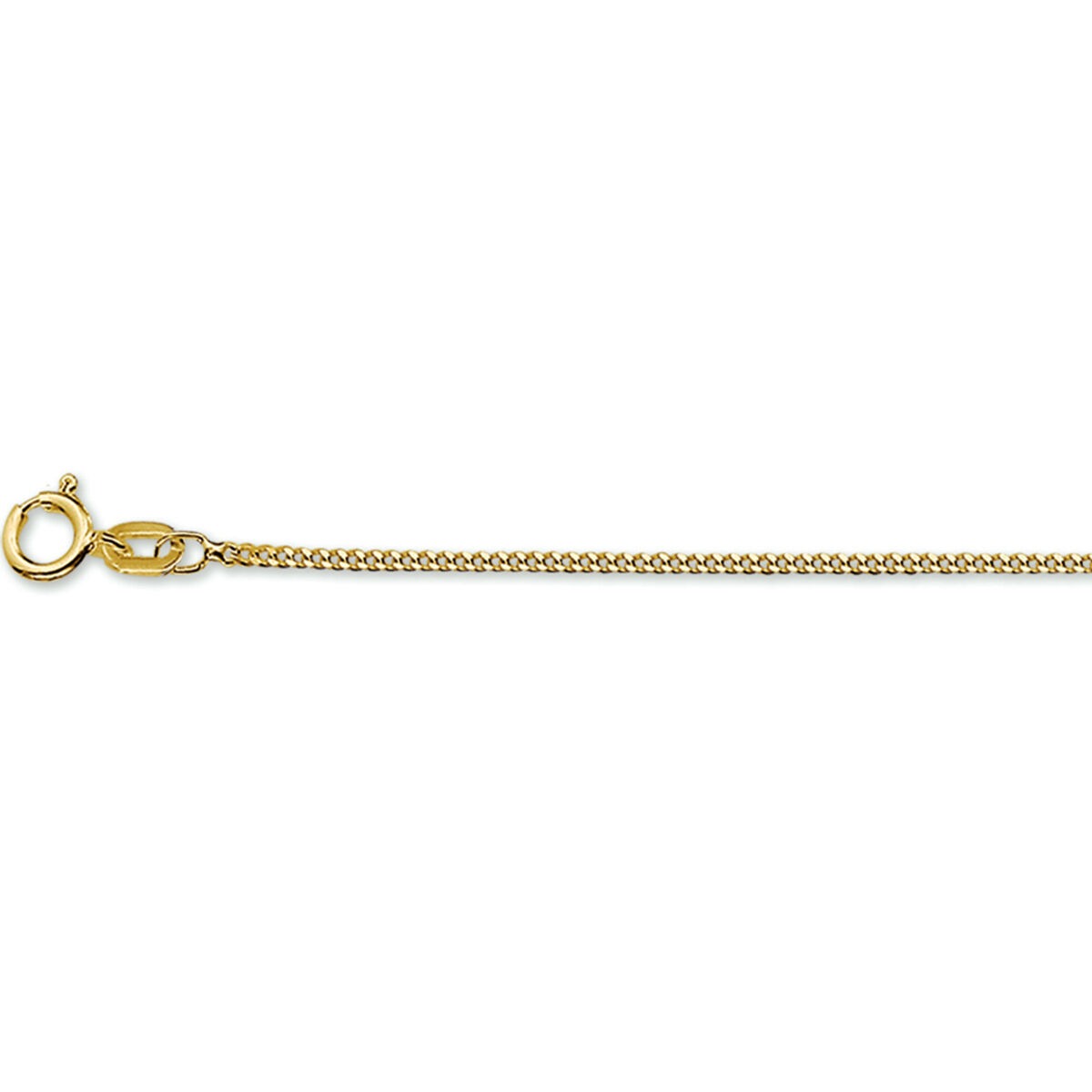 Pulsera de dama en oro amarillo de 14k con eslabones gourmette pulidos.