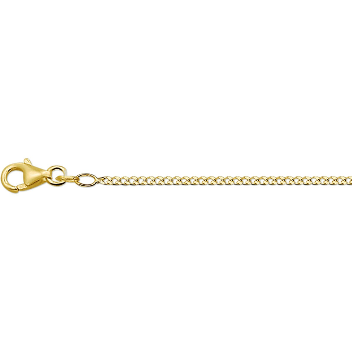 Cadena gourmette unisex de 14k en oro amarillo con cierre de langosta.