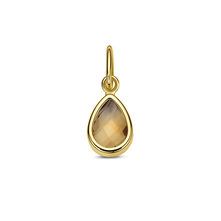14k Geelgouden hanger met citrien