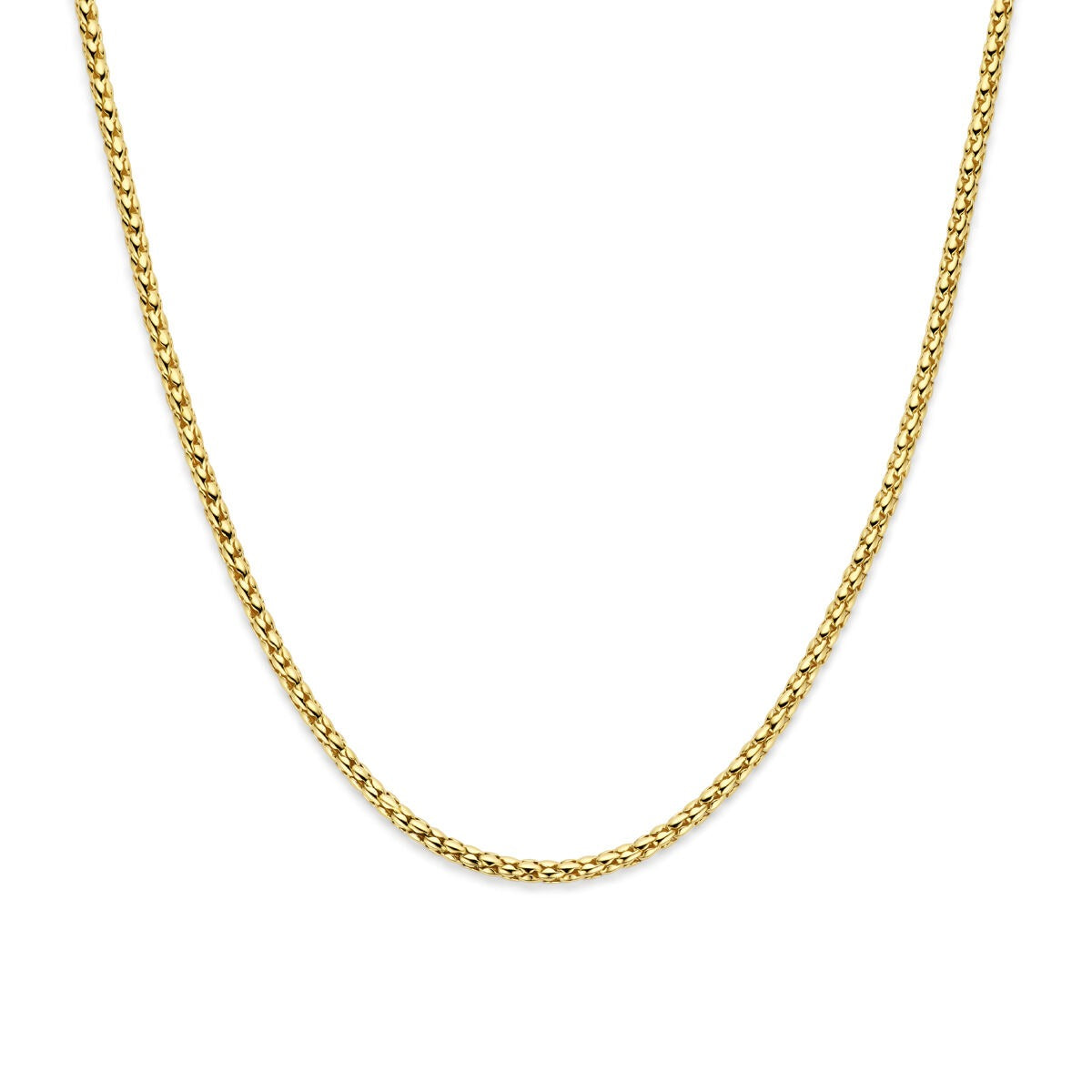 cadena de eslabones de 14k en oro para dama.