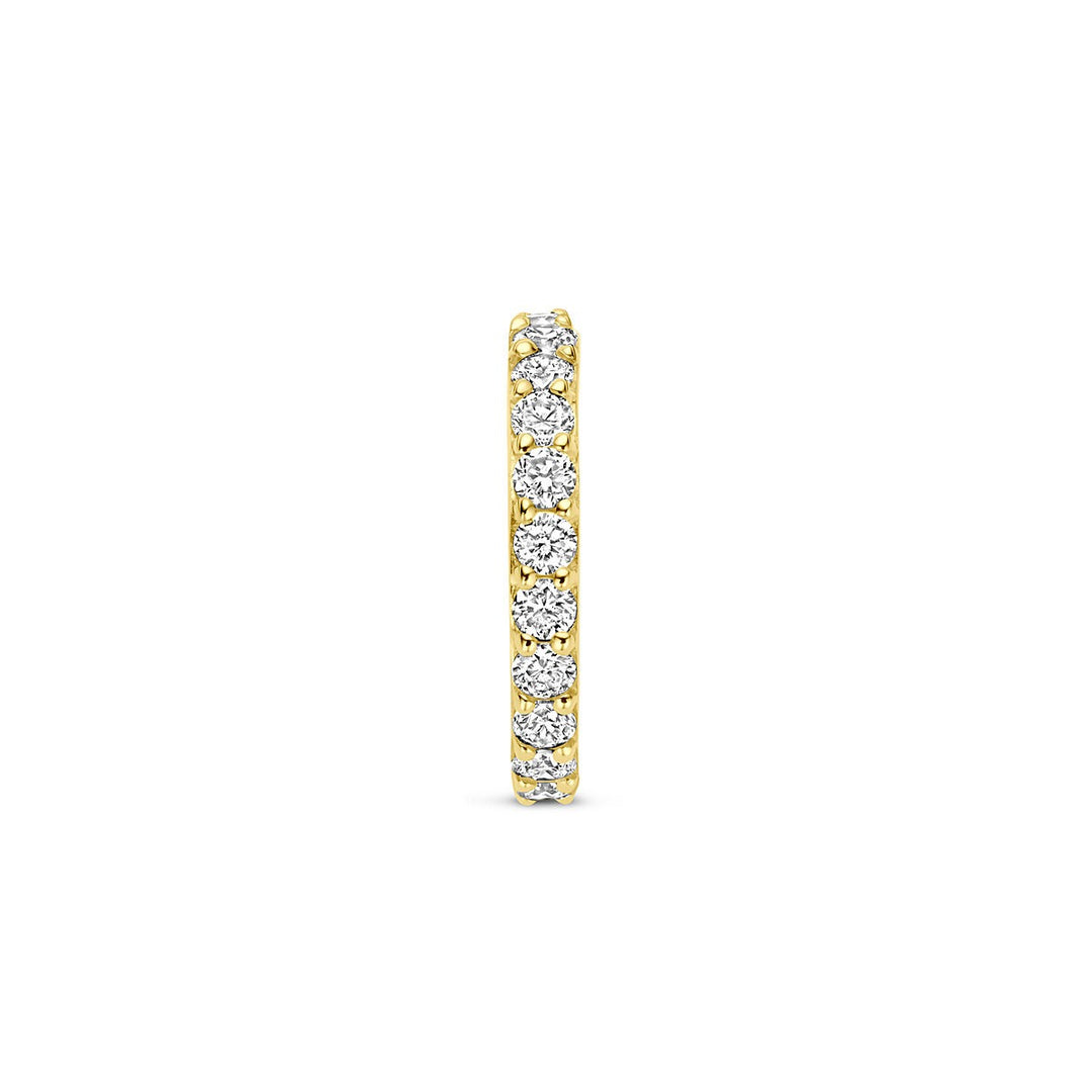 14k Geelgouden hanger met lab grown diamant 0.21ct h si 10,5 mm