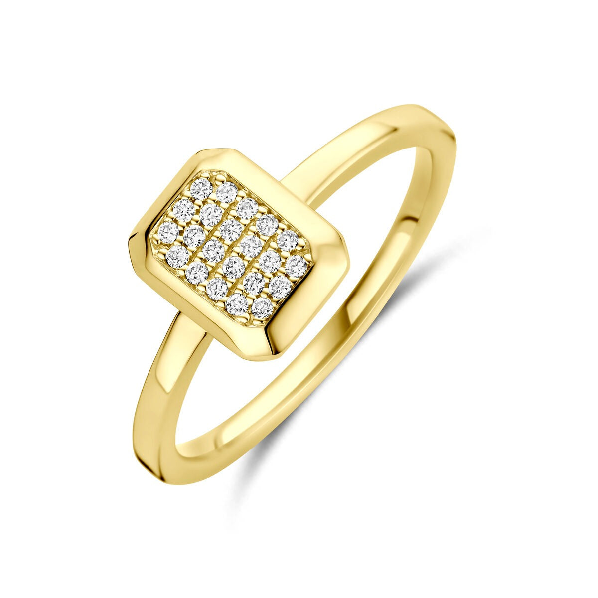 Anillo de mujer de oro 14k con diamante 0.10ct
