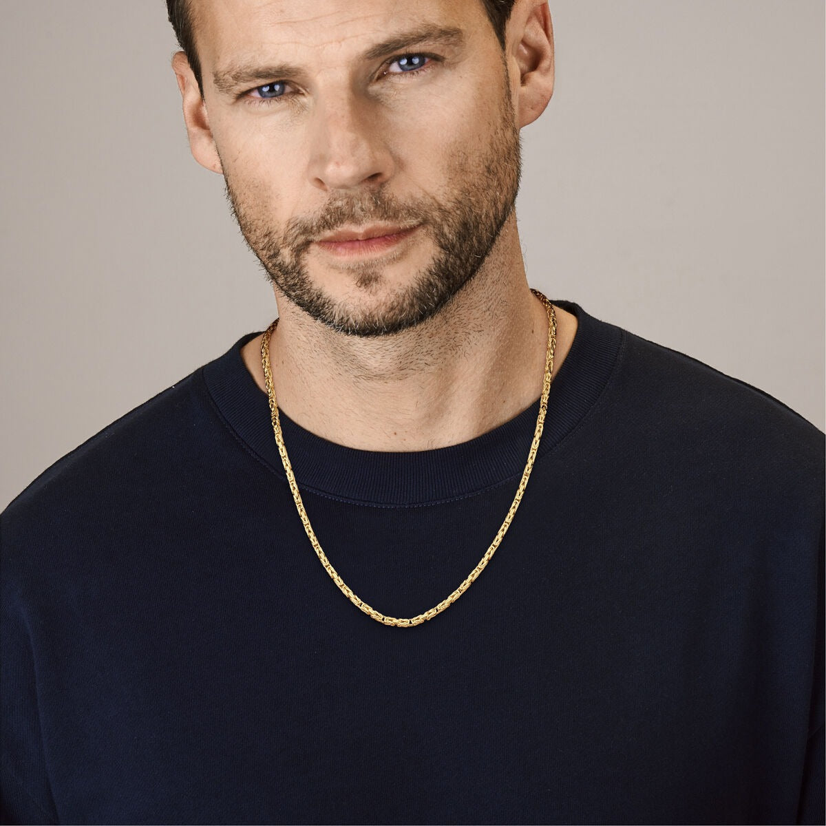 Collar de hombre de eslabones de rey – 14k oro amarillo