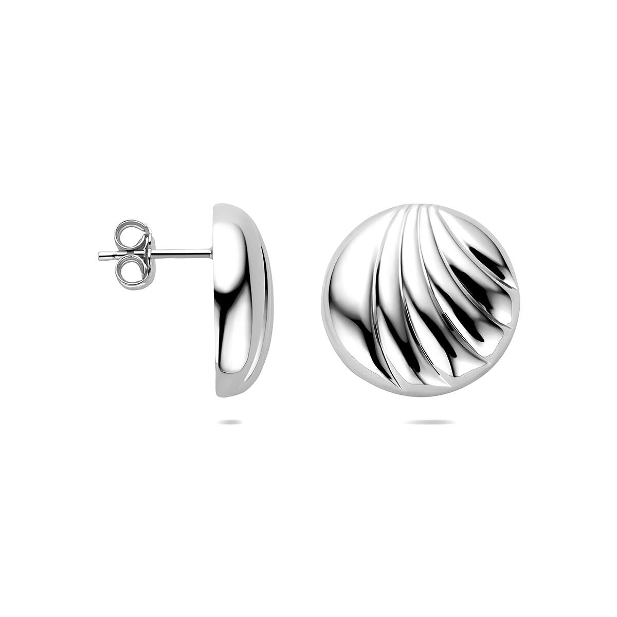 Pendientes de mujer de plata rodiada – 18 mm