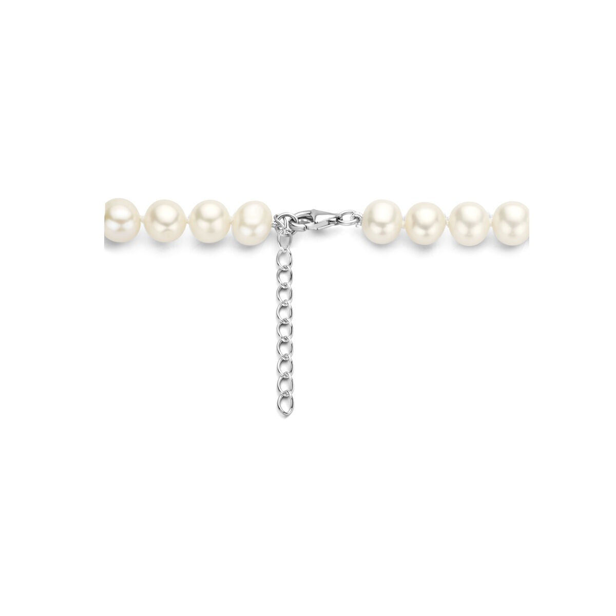 Collar de plata con perlas de agua dulce - plata 925 rodiada