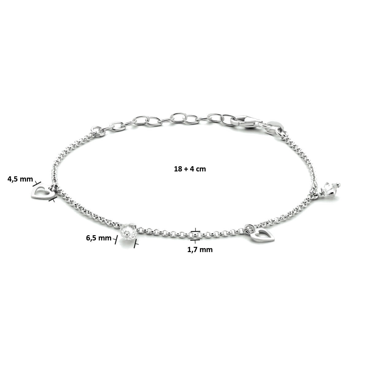 Anillo infantil de plata con piedra transparente - plata 925 rodiada