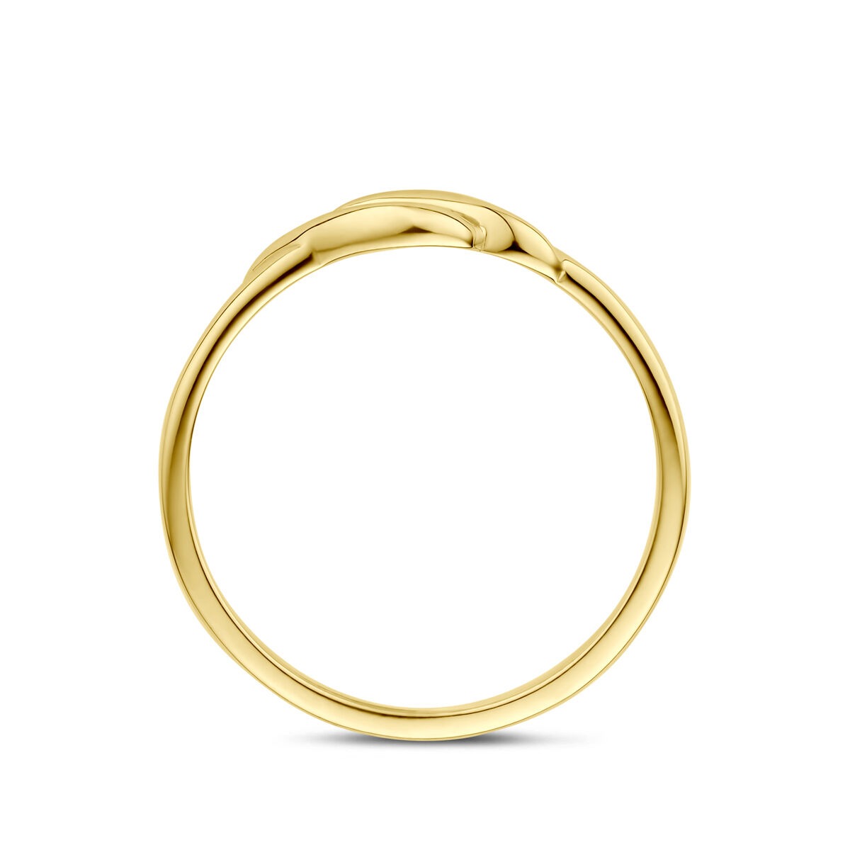 Anillo de oro amarillo de 9k con entorno de circonitas