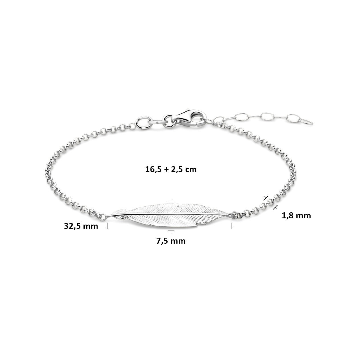 Pulsera de plata con resorte – plata 925 rodiada (set)