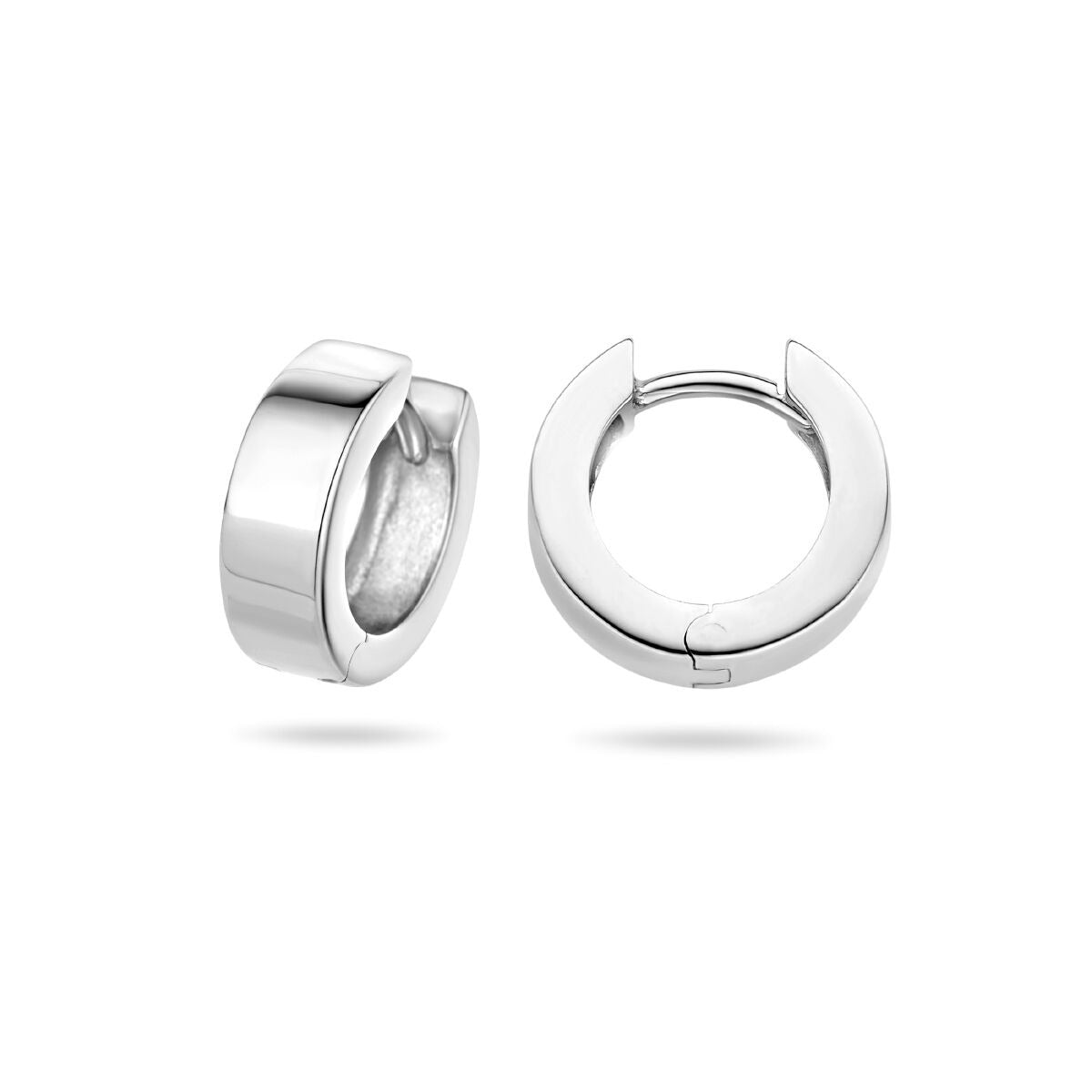aros planos de plata rodiada