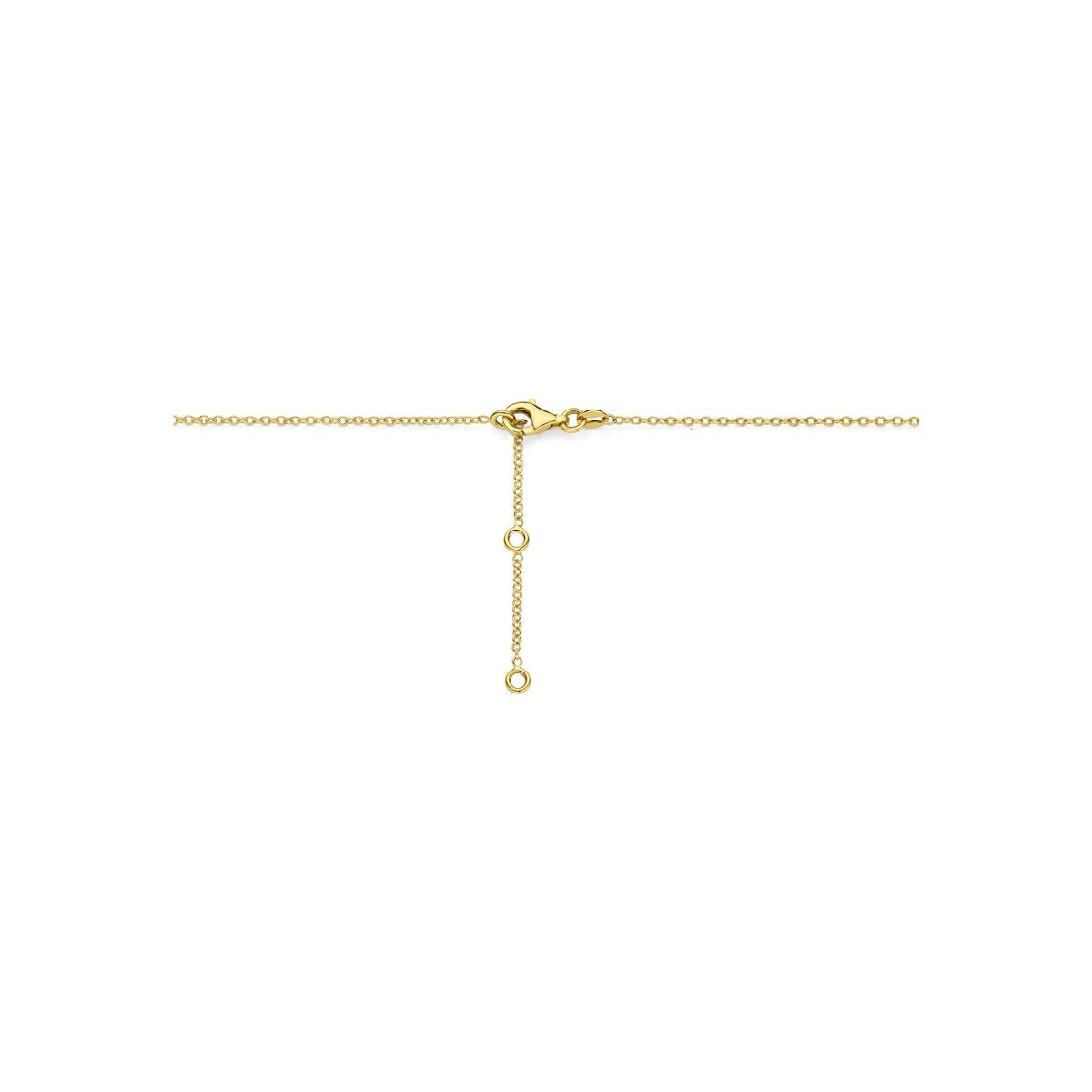 collar chapado en oro amarillo con perlas y topacio London Blue