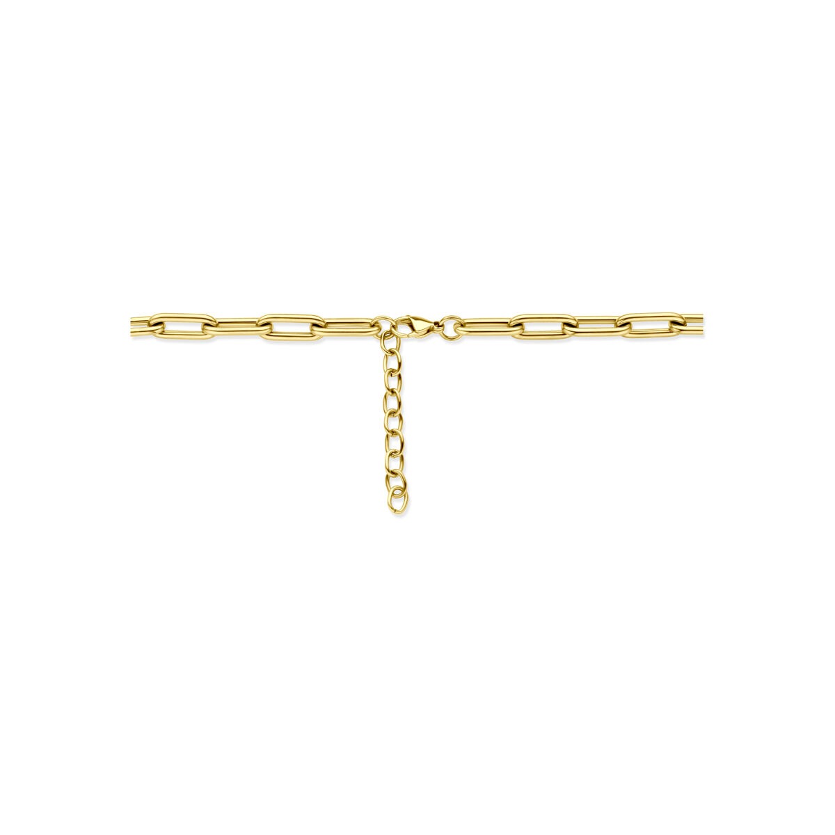 Collar de mujer de acero con chapado en oro – 44,5 a 49,5 cm