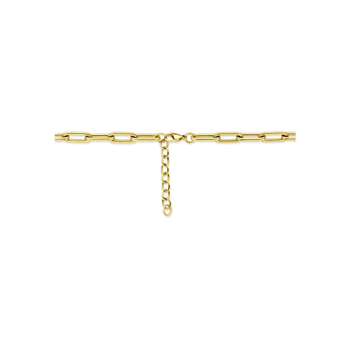 Stalen dames collier met goudkleurige plating – 44,5 tot 49,5 cm