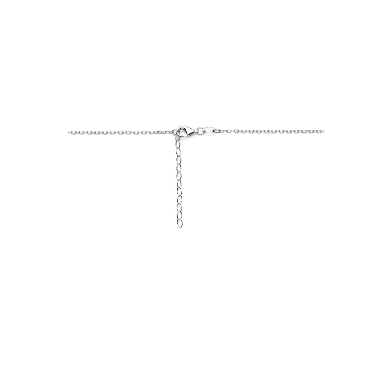 Collar de plata rodiado 925 eslabón ancla – 40 + 4 cm