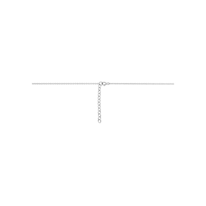 Gerhodineerd 925 zilveren collier met 5 hartjes