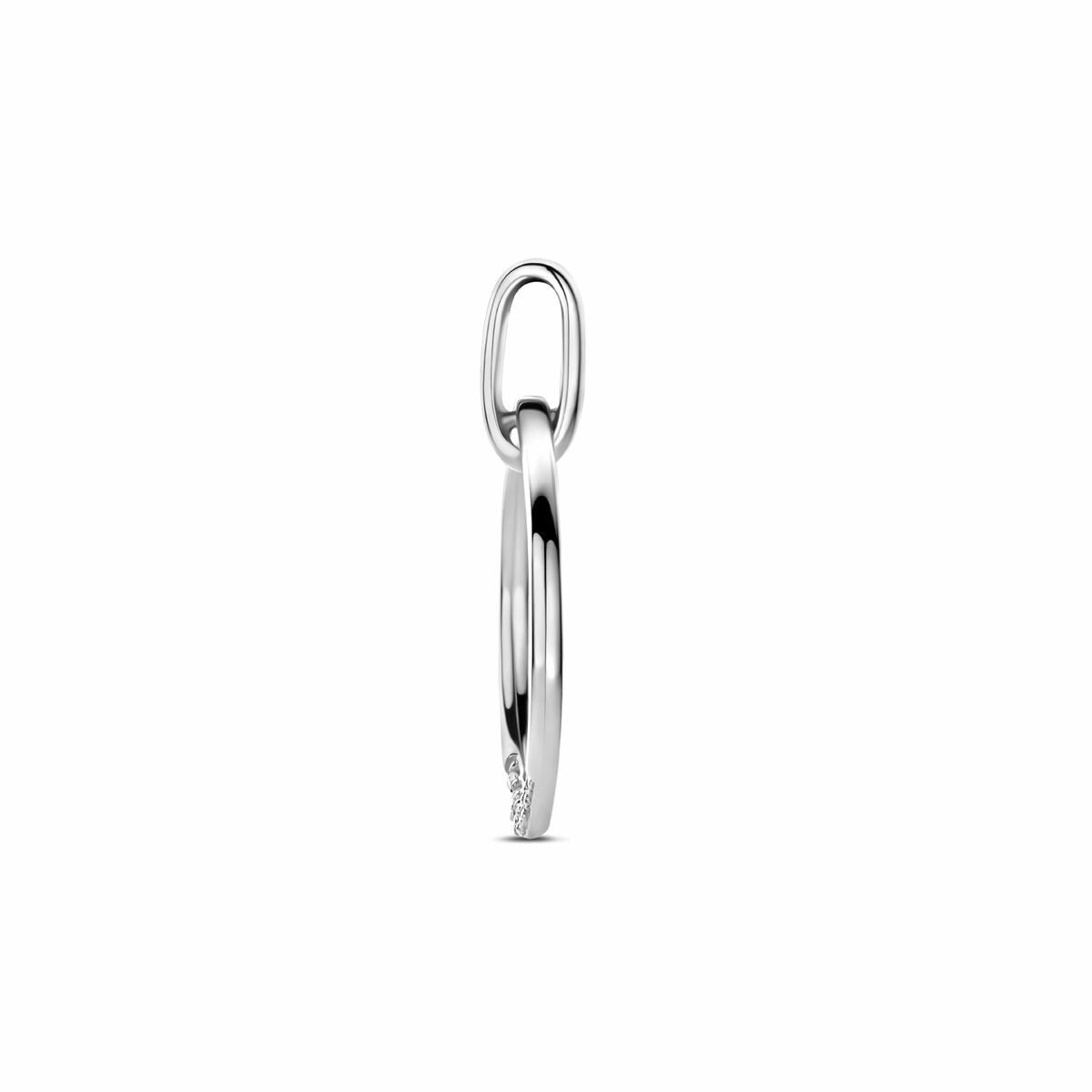 Colgante de plata rodiada con circonitas 22 mm