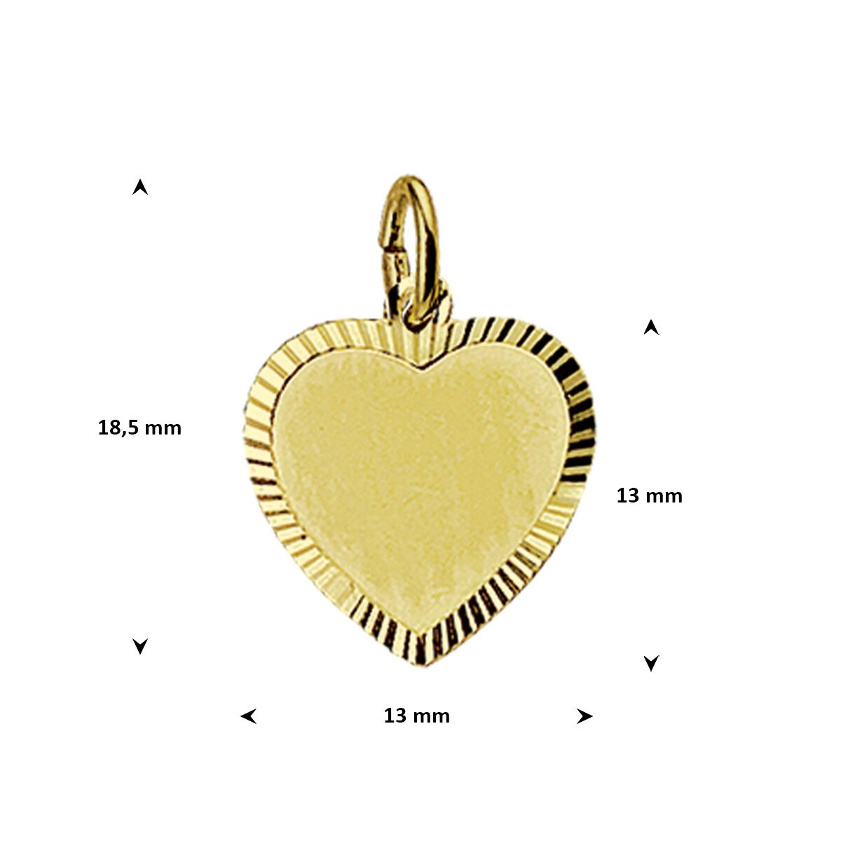 colgante de grabado en oro amarillo diamantado