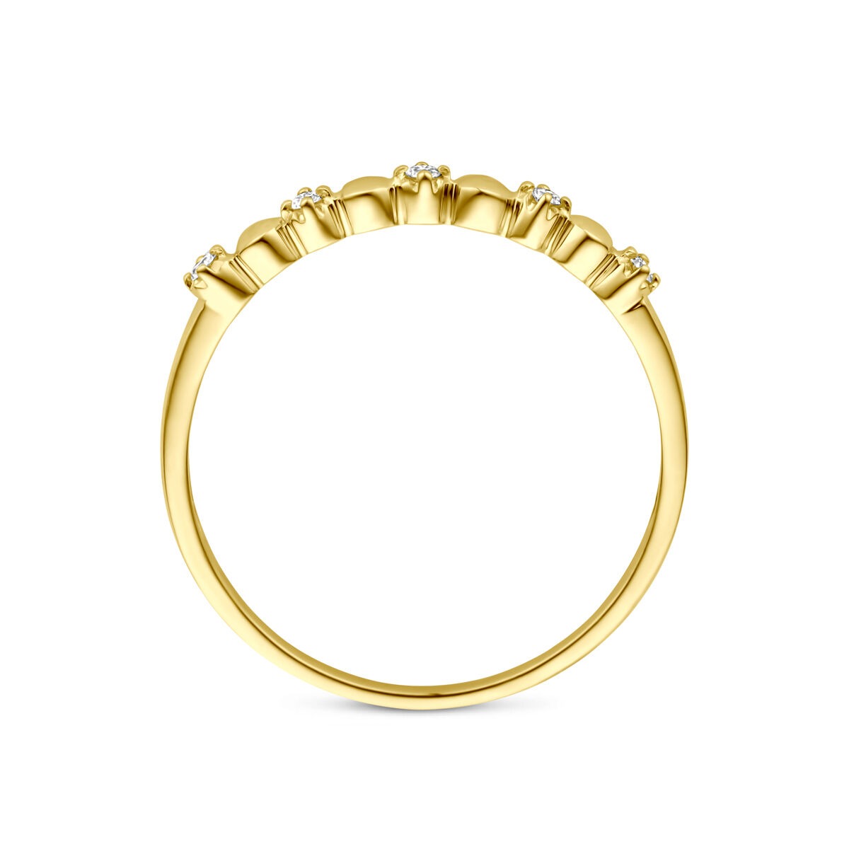 anillo de mujer en oro de 14k con diamante – 0.05 ct, 2 mm