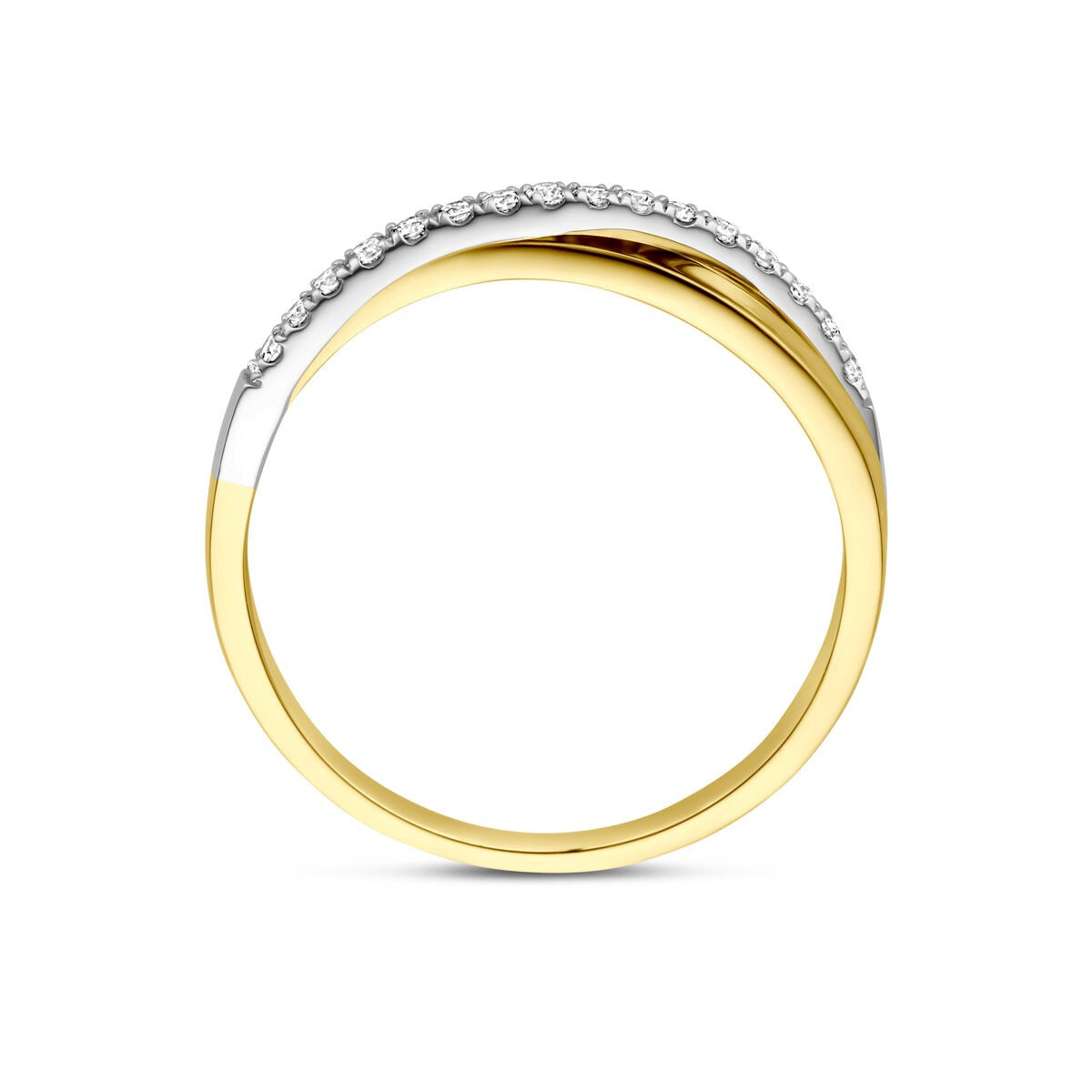 anillo de mujer bicolor con diamante – 0.14 ct, 5 mm