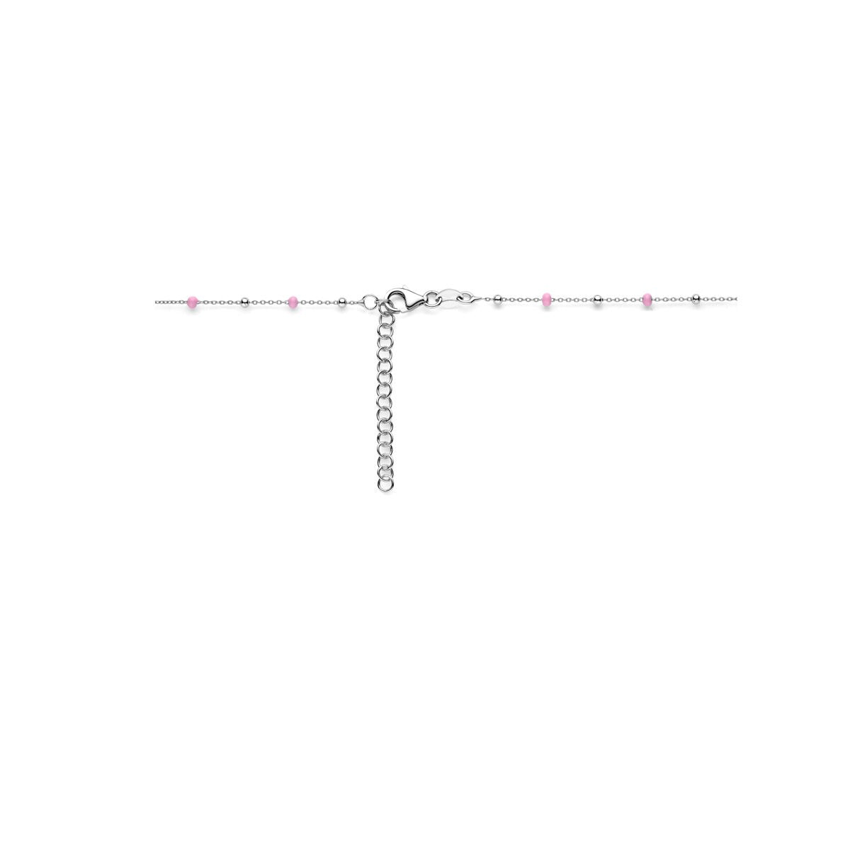 Collar de plata con corazón – Collar infantil chapado en rodio 36 + 4 cm