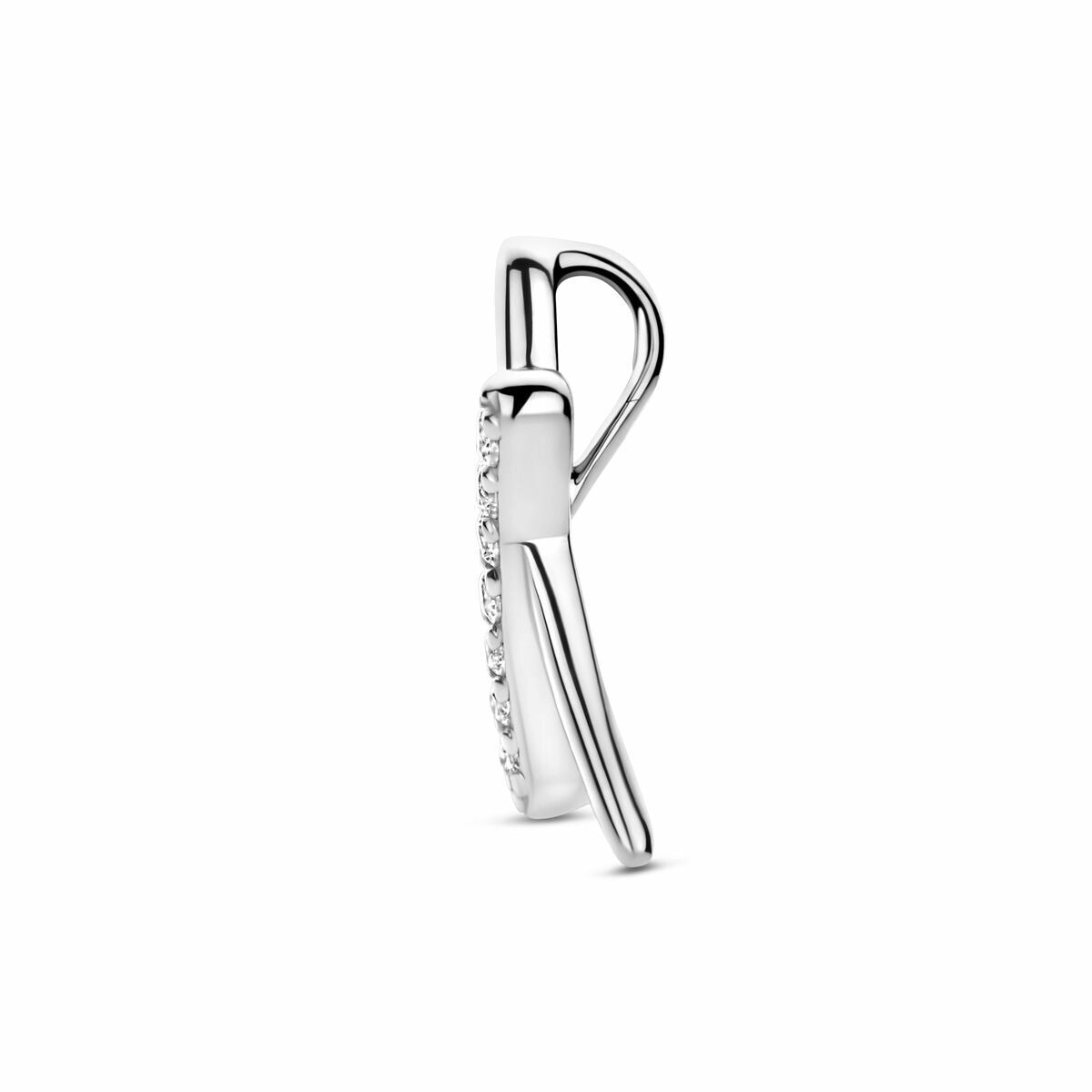 Colgante de plata de mujer con circonitas – engaste pavé 15 mm