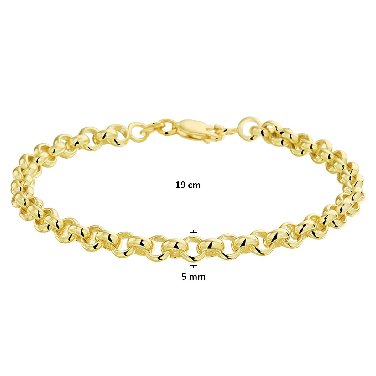 pulsera de jasseron de oro amarillo de 14k