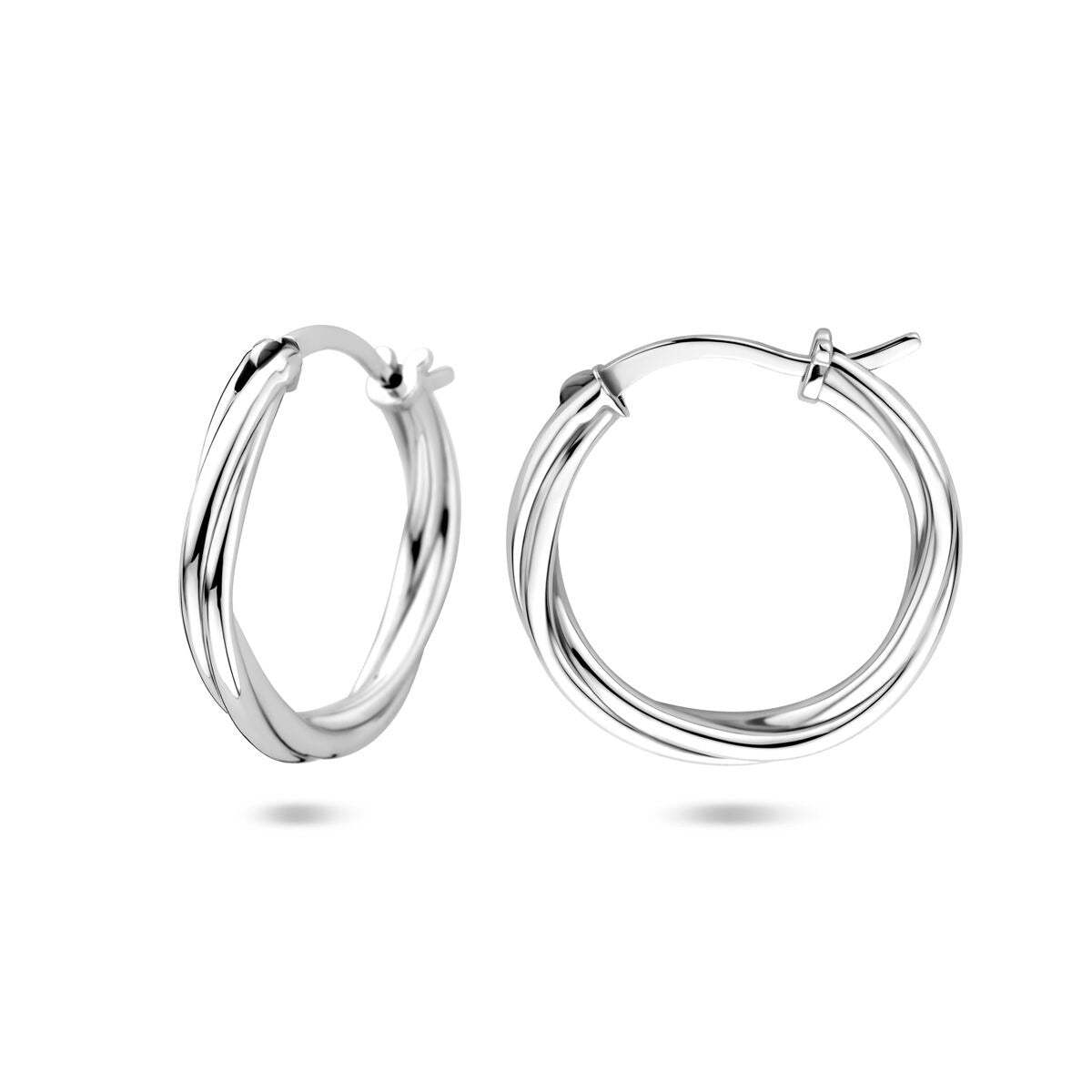 Aros de plata retorcidos – rodiados en plata 925 19 mm