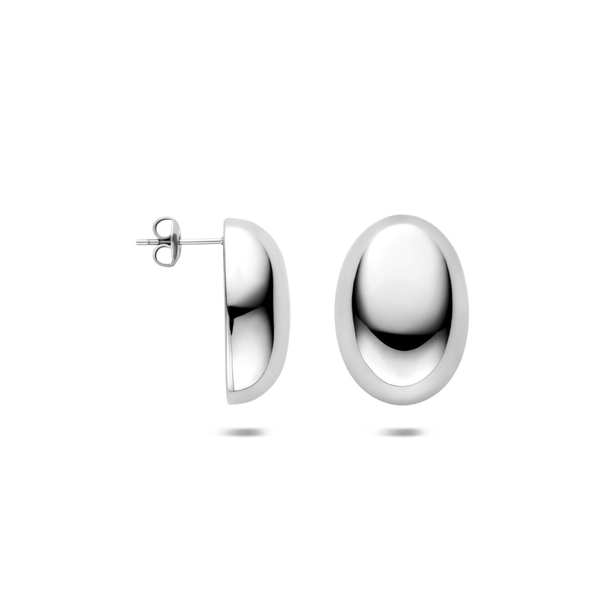 Pendientes de botón de mujer ovalados 25 mm