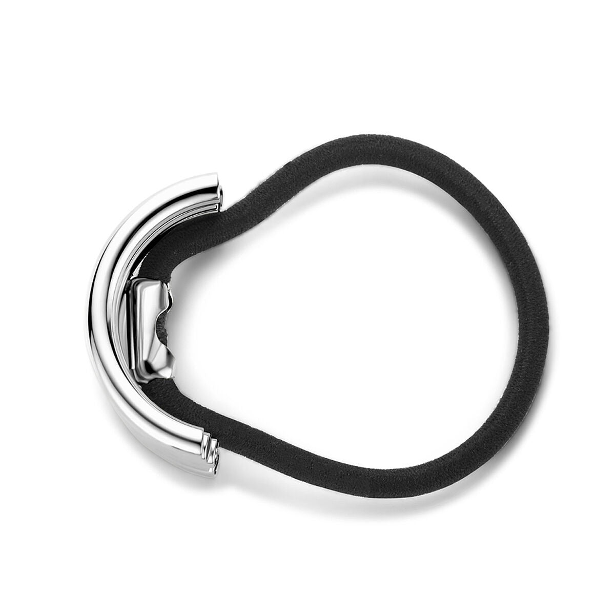 Cuff de cabello de acero color plata de mujer