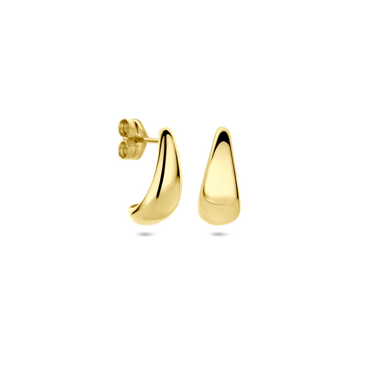 aros de mujer en oro amarillo – forma de gota 13 mm