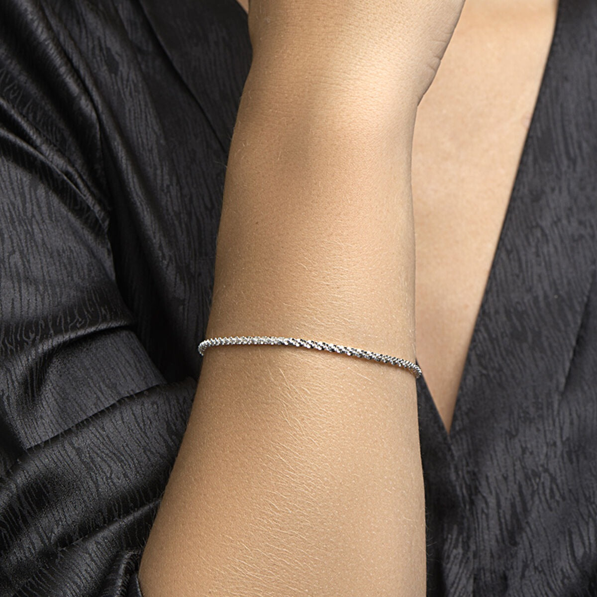 pulsera de fantasía de plata de mujer